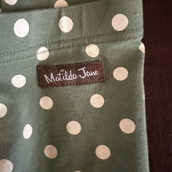 Matilda Jane Green Polka Dot First Adventure Scrappy Leggings Size 12-18 mths. - Picture 4 of 4
